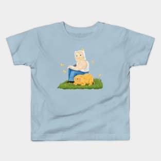 Farm world Finn and Jake - Fionna and Cake / Adventure Time fan art Kids T-Shirt